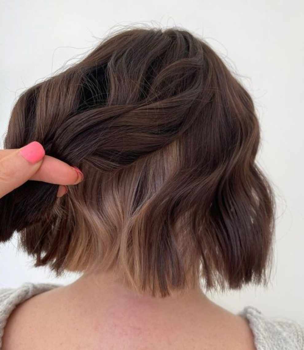 Mechas para pelo corto castaño