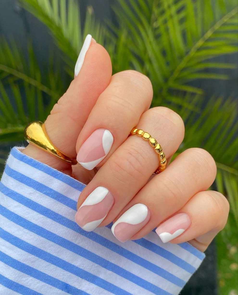 15 diseños de uñas blancas elegantes: lineales